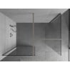 Mexen Kioto Walk-in Shower Wall 140 x 85 cm, transparent, brushed nickel - 800-140-202-97-00-085