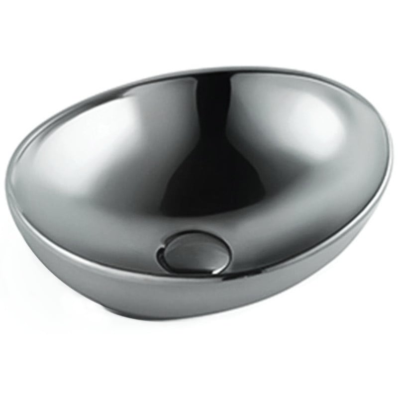 Mexen Elza countertop basin 40 x 33 cm, silver - 21014087