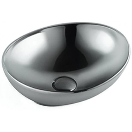 Mexen Elza countertop basin 40 x 33 cm, silver - 21014087
