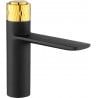 Mexen Zero+ washbasin tap, black/gold - 71600-75