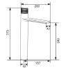 Mexen Zero+ high black washbasin faucet - 71610-70