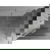 Mexen Kioto Walk-in Shower Panel 155 x 110 cm, Transparent, Brushed Nickel - 800-155-202-97-00-110