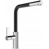Mexen Flora kitchen faucet, chrome/black speckled - 670401-08