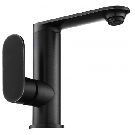 Mexen Milo side action washbasin mixer tap, Black - 71305-70