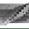 Mexen Kioto Walk-in Shower Wall 100 x 80 cm, Black Pattern, Gun Metal - 800-100-202-95-70-080
