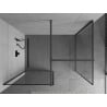 Mexen Kioto shower wall Walk-in 100 x 90 cm, black frame, gun metal - 800-100-202-95-70-090