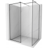 Mexen Kioto Shower Wall Walk-in 110 x 100 cm, black frame, gun metal - 800-110-202-95-70-100