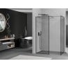 Mexen Kioto Walk-in Shower Wall 140 x 120 cm, Black Frame, Gun Metal - 800-140-202-95-70-120