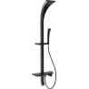 Mexen Sonic exposed shower set with showerhead and faucet, black - 78110-70