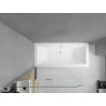 Mexen Cube rectangular bathtub 170 x 80 cm with panels and a 2-wing screen 100 cm, Transparent, Chrome - 550517080X9010020100