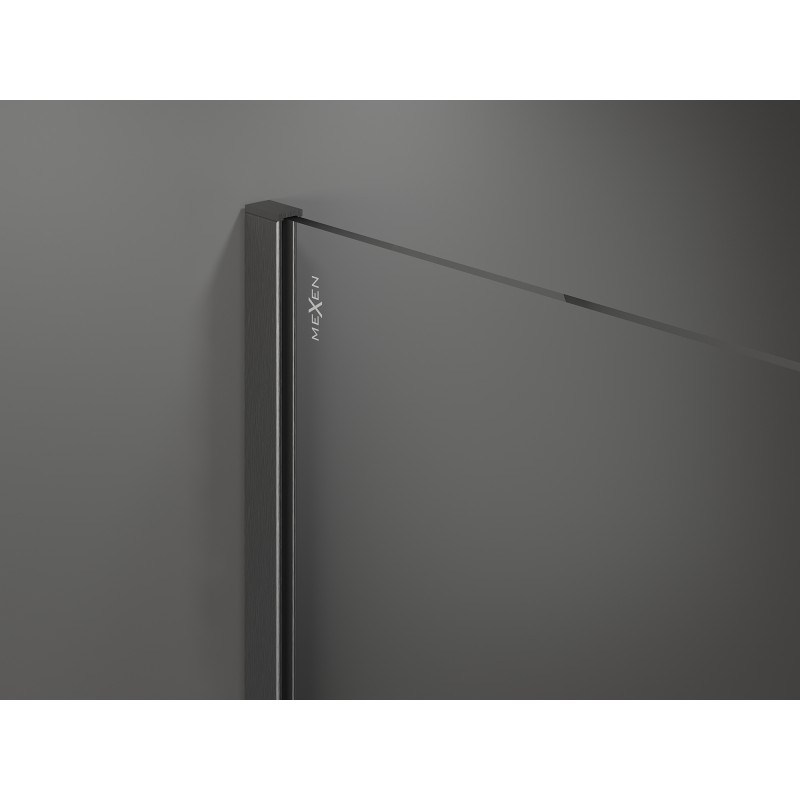 Mexen Kioto Walk-in Shower Wall 140 x 115 cm, transparent, gun gray brushed - 800-140-202-66-00-115