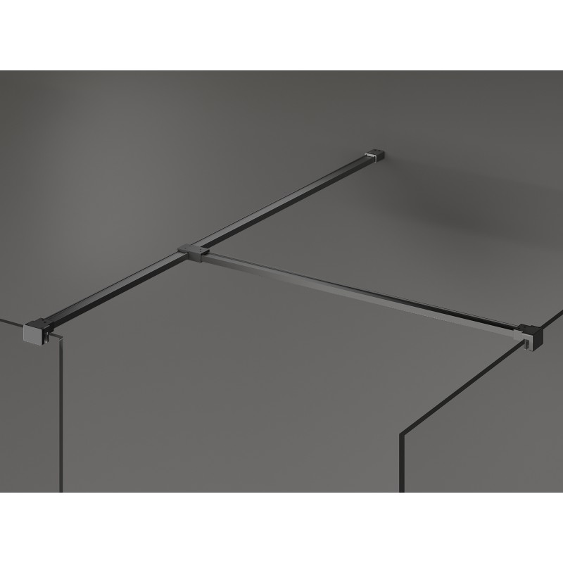 Mexen Kioto Walk-in Shower Wall 75 x 70 cm, Transparent, Gun Metal - 800-075-202-95-00-070