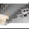 Mexen Cube rectangular bathtub 170 x 80 cm with panels and a 1-wing screen 80 cm, Black pattern - 550517080X9308017077