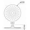 Mexen D-67 showerhead 22 cm, chrome - 79767-01