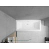 Mexen Cube rectangular bathtub 180 x 80 cm with casing and 1-panel screen 80 cm, transparent, chrome - 550518080X9008010100