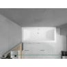 Mexen Cube rectangular bathtub 180 x 80 cm with panels and a 3-wing screen 120 cm, Transparent, Chrome - 550518080X9012030100