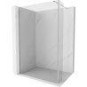 Mexen Kioto Walk-in Shower Wall 100 x 40 cm, Transparent, Chrome - 800-100-212-01-00-040