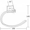 Mexen Vane towel rail, gold - 7020932-50