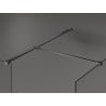 Mexen Kioto Walk-in Shower Wall 160 x 120 cm, transparent, gun metal - 800-160-202-95-00-120