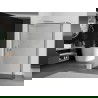 Mexen Kioto Walk-in Shower Wall 150 x 40 cm, Black Pattern, Chrome - 800-150-212-01-70-040