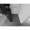 Mexen Kioto Walk-in Shower Screen 150 x 40 cm, Black Frame, Chrome - 800-150-212-01-70-040