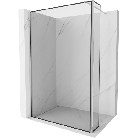 Mexen Kioto Walk-in Shower Screen 150 x 40 cm, Black Frame, Chrome - 800-150-212-01-70-040