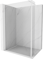 Mexen Kioto Walk-in 180 x 30 cm Shower Wall, Transparent, White - 800-180-212-20-00-030