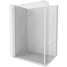 Mexen Kioto Walk-in Shower Wall 160 x 40 cm, transparent, white - 800-160-212-20-00-040