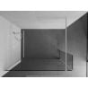 Mexen Kioto Walk-in Shower Wall 155 x 40 cm, Transparent, White - 800-155-212-20-00-040