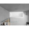 Mexen Cubik rectangular bathtub 150 x 70 cm with casing and 1-panel screen 70 cm, transparent, chrome - 550315070X9007010100