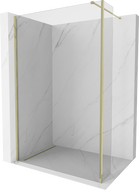 Mexen Kioto Shower Wall Walk-in 130 x 40 cm, transparent, gold - 800-130-212-50-00-040
