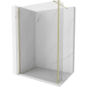 Mexen Kioto shower wall Walk-in 140 x 40 cm, transparent, gold - 800-140-212-50-00-040
