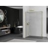 Mexen Kioto Walk-in Shower Screen 125 x 40 cm, transparent, gold - 800-125-212-50-00-040