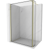 Mexen Kioto Walk-in Shower Wall 100 x 40 cm, Black Pattern, Gold - 800-100-212-50-70-040