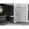 Mexen Kioto Walk-in Shower Wall 100 x 30 cm, transparent, brushed gold - 800-100-212-55-00-030