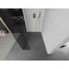 Mexen Kioto Walk-in Shower Wall 100 x 30 cm, transparent, brushed gold - 800-100-212-55-00-030
