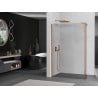 Mexen Kioto Walk-in Shower Wall 135 x 30 cm, transparent, rose gold - 800-135-212-60-00-030