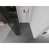 Mexen Kioto Walk-in Shower Wall 135 x 30 cm, transparent, rose gold - 800-135-212-60-00-030