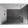 Mexen Kioto Walk-in Shower Wall 135 x 30 cm, transparent, rose gold - 800-135-212-60-00-030
