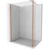 Mexen Kioto Walk-in Shower Wall 115 x 30 cm, transparent, rose gold - 800-115-212-60-00-030