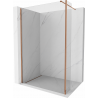 Mexen Kioto shower wall Walk-in 145 x 30 cm, transparent, rose gold - 800-145-212-60-00-030