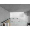 Mexen Cubik rectangular bathtub 150 x 70 cm with casing and 3-panel screen 120 cm, transparent, black - 550315070X9012037000