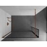 Mexen Kioto Walk-in Shower Screen 130 x 30 cm, Black Pattern, Rose Gold - 800-130-212-60-70-030