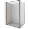 Mexen Kioto Shower Screen Walk-in 160 x 40 cm, Black Frame, Rose Gold - 800-160-212-60-70-040