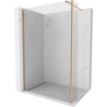 Mexen Kioto Walk-in Shower Wall 160 x 40 cm, transparent, brushed bronze - 800-160-212-65-00-040