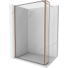 Mexen Kioto shower wall Walk-in 120 x 40 cm, black frame, brushed copper - 800-120-212-65-70-040