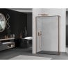 Mexen Kioto shower wall Walk-in 120 x 40 cm, black frame, brushed copper - 800-120-212-65-70-040