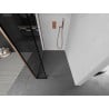 Mexen Kioto Walk-in Shower Wall 120 x 40 cm, Black Pattern, Brushed Copper - 800-120-212-65-70-040
