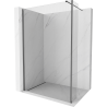 Mexen Kioto shower wall Walk-in 160 x 40 cm, transparent, brushed gun gray - 800-160-212-66-00-040
