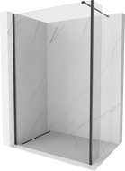 Mexen Kioto Walk-in Shower Screen 100 x 30 cm, Transparent, Black - 800-100-212-70-00-030